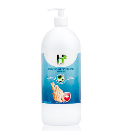 Gel dezinfectant pentru maini Higeea, alcool 70%, efect bactericid si virucid,1000 ml